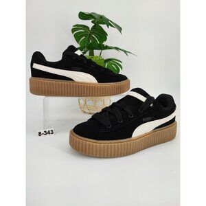 Puma Women's Fenty X Creeper Phatty Black Suede Lace Up Sneakers Size 8 US